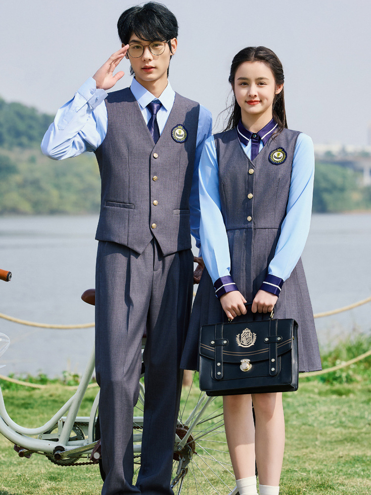 Summer Professional Dress Two-Piece Suit Preppy Style Jk Uniform Kindergarten Teacher Work Clothes Female Kindergarten Teacher Uniform