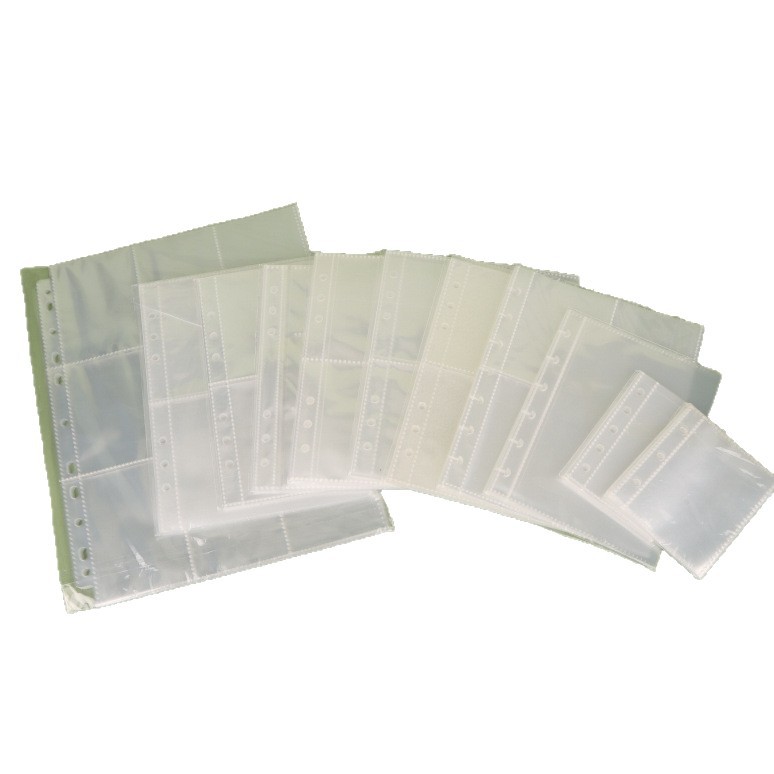 A5A6A7 Non-Slip Card 4-Slot Transparent Loose-Leaf Notebook Inner Pages Plastic Pp Business Card Polaroid 3 Photo Storage Bag