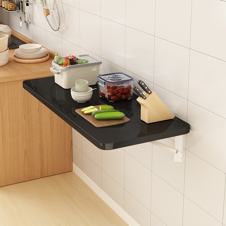 Wall Folding Table Wall-Mounted Foldable Board Hanging Desk Wall-Mounted Wall-Leaning Suspended Table Countertop Storage Rack