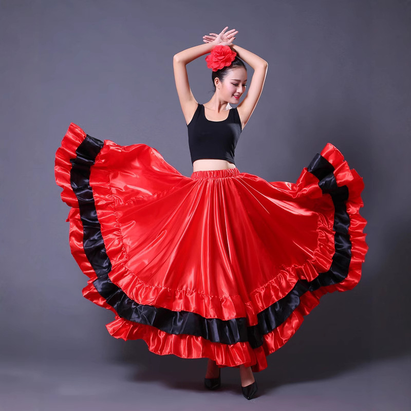 New In-Stock Spanish Opening Dance Large Swing Skirt Bullfighting Dance Skirt Modern Dance Performance Stage Dance Costume