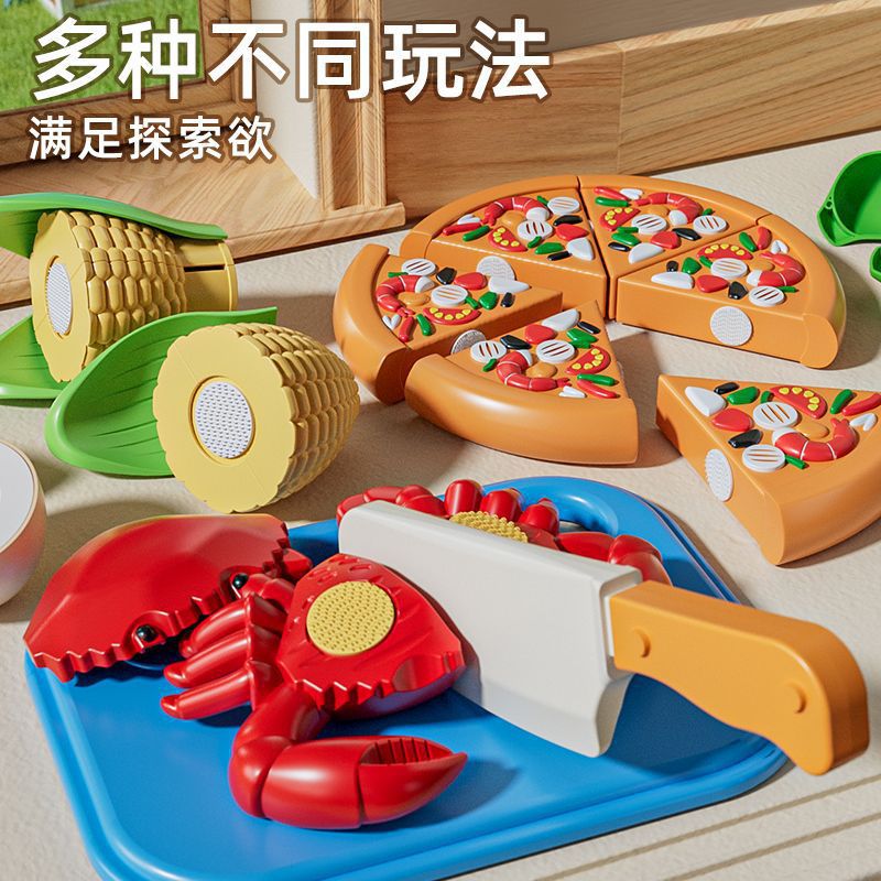 Children's Pretend Play Toys in Bulk, Peelable and Cuttable, Realistic Fruits and Vegetables, Educational Kitchen Toys
