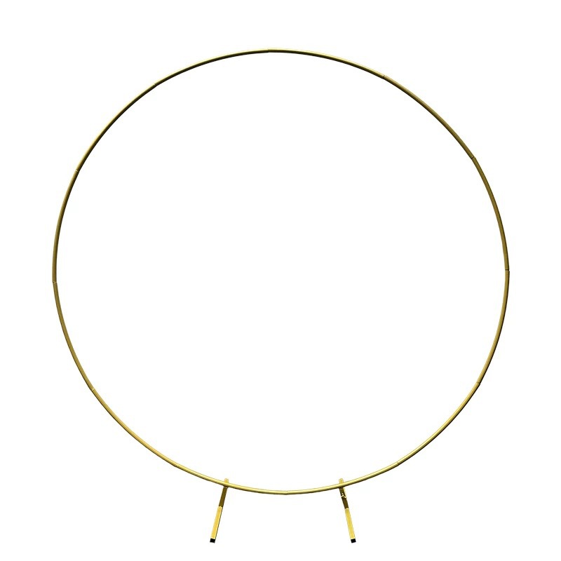 Factory wholesale foreign trade wedding arch round square golden white bracket props background decoration party party