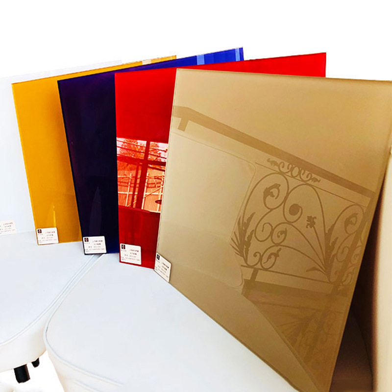 Factory Direct Color Silk Screen Glass Paint Printed Pattern Props Home Decoration Glass Hotel Decoration Stained Glass