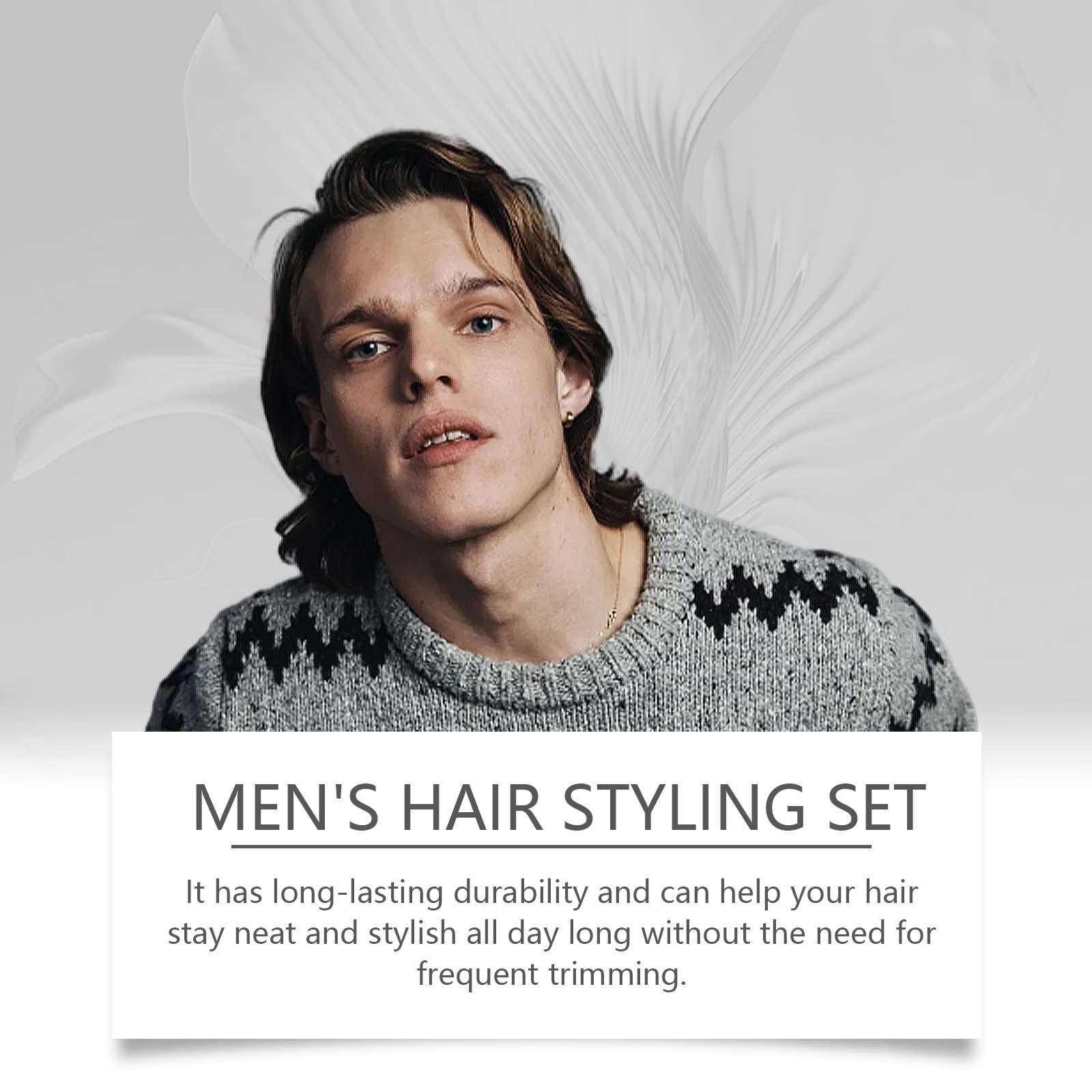 East Moon Men's Hair Styling Set Hair Styling Refreshing and Non-Greasy Natural Hair Wax
