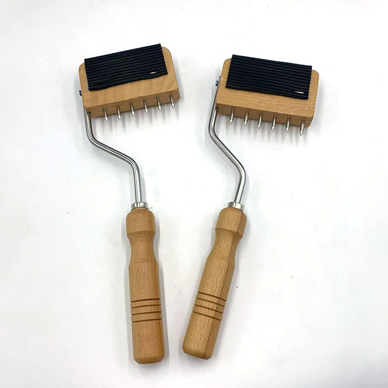 Ribbon carding machine accessories manufacturers wholesale ribbon finishing comb textile machine tool accessories solid wood handle ribbon comb