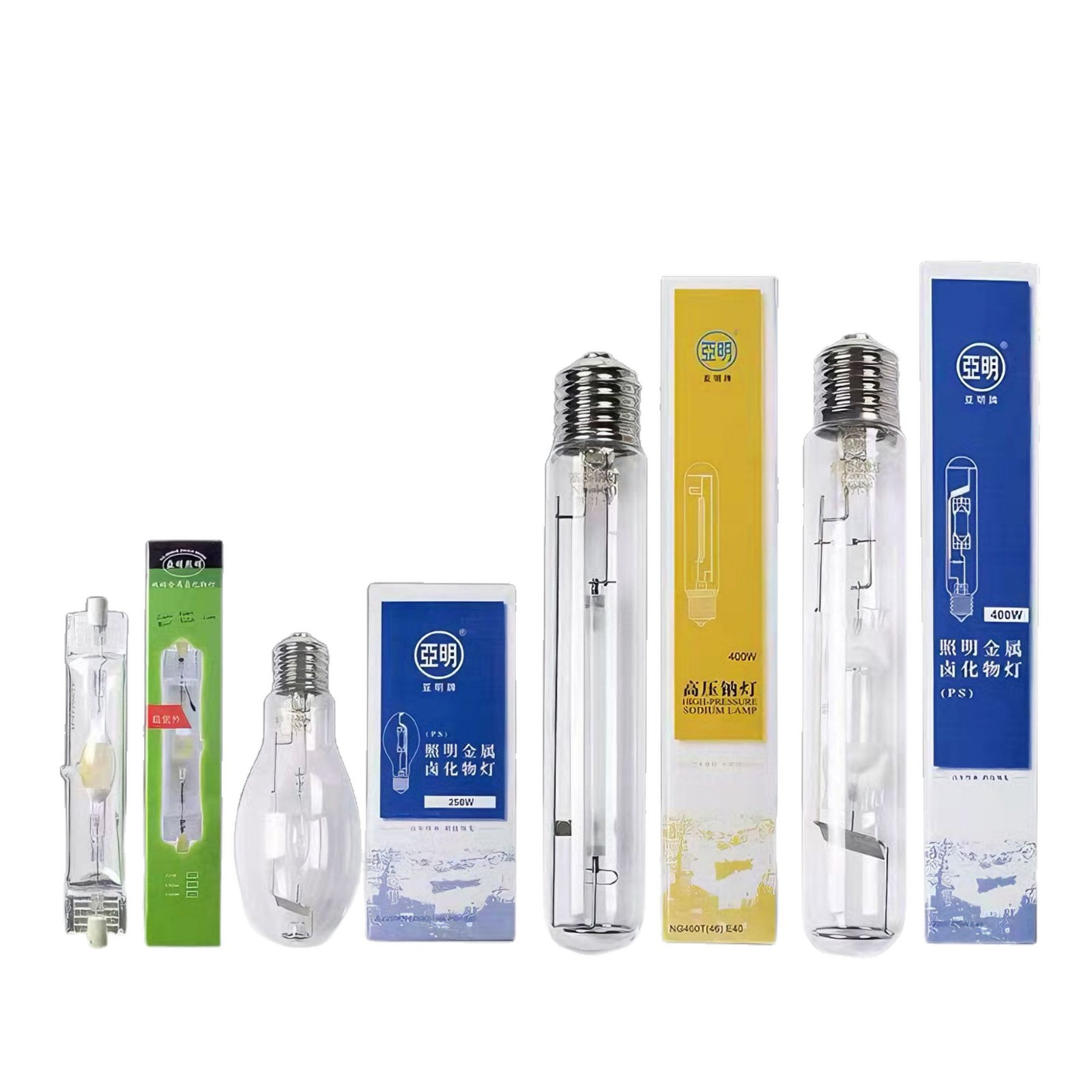 Shanghai Yaming 100W150W High Pressure Sodium Lamp Metal Halide Lamp 250 Watt 400W1000W Metal Halide Bulb