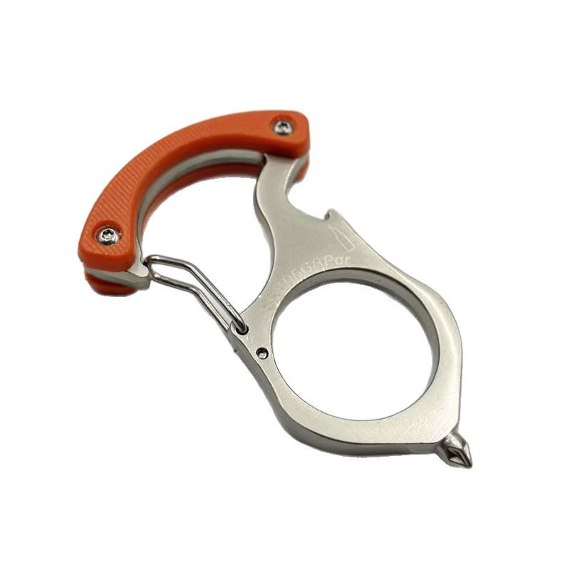 Single-Finger Tiger Keychain Self-Defense Tool Multifunctional Bottle Opener Sk Same Model Anti-Wolf Device