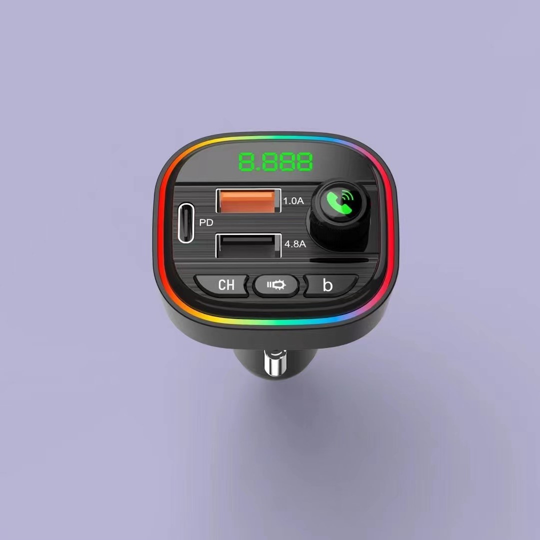 Factory Direct sales L01 car Bluetooth receiver hands-free FM transmitter multi-function dual USB charger cigarette lighter