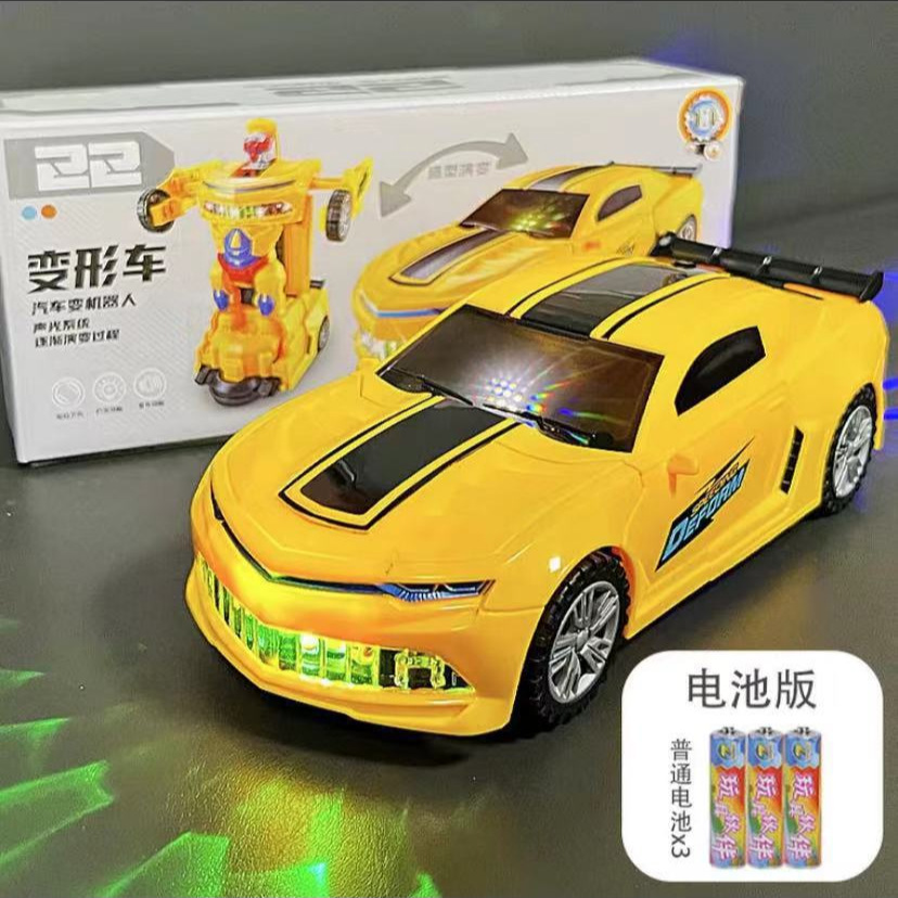 Cross-Border Children's Electric Universal Deformation Police Car Boy Toys 0-6 Years Old Treasure Educational Sound and Light Car Toys Wholesale