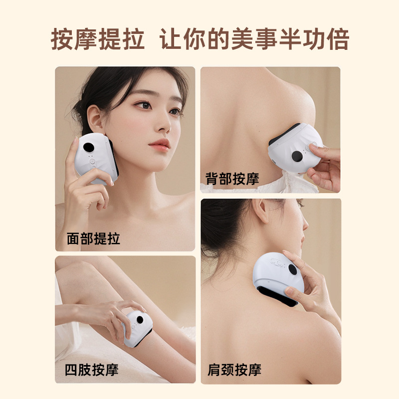 Electric Stone Scraper, Whole Body Universal Hot Compress Scraper, Meridian Brush, Facial Lifting and Shaving Massager, Hair Replacement