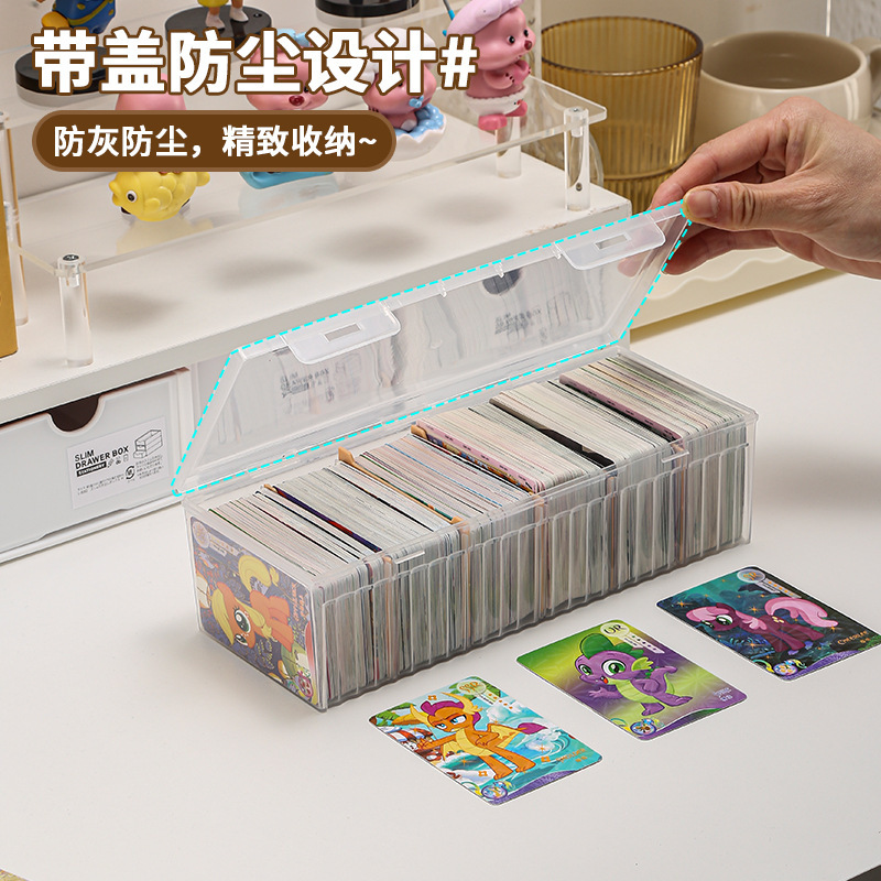 Card Storage Box for Pony Polly Altman Card Transparent Partition Organizing Box Game Card Storage Box