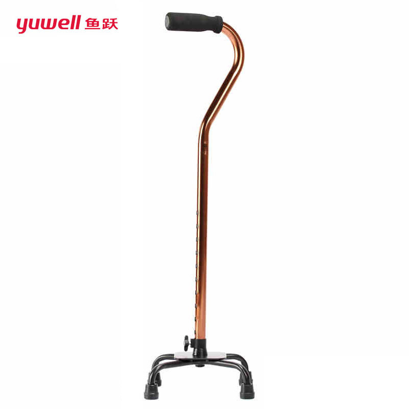 Yuyue patient mobile auxiliary equipment walking stick type light aluminum alloy four-corner non-slip retractable walking stick YU8501 PCs