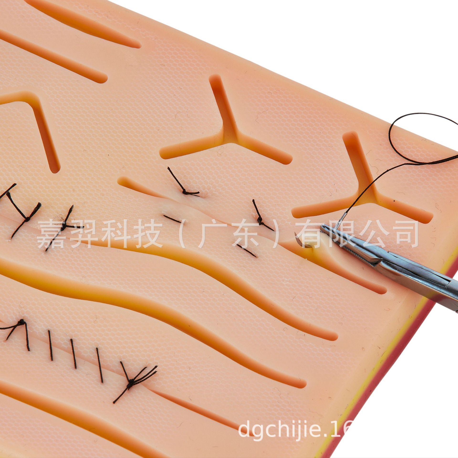 Factory Direct Supply Silicone Pre-Cut 14 Wound Suture Training Pads Medical Student Suture Practice Pad Model