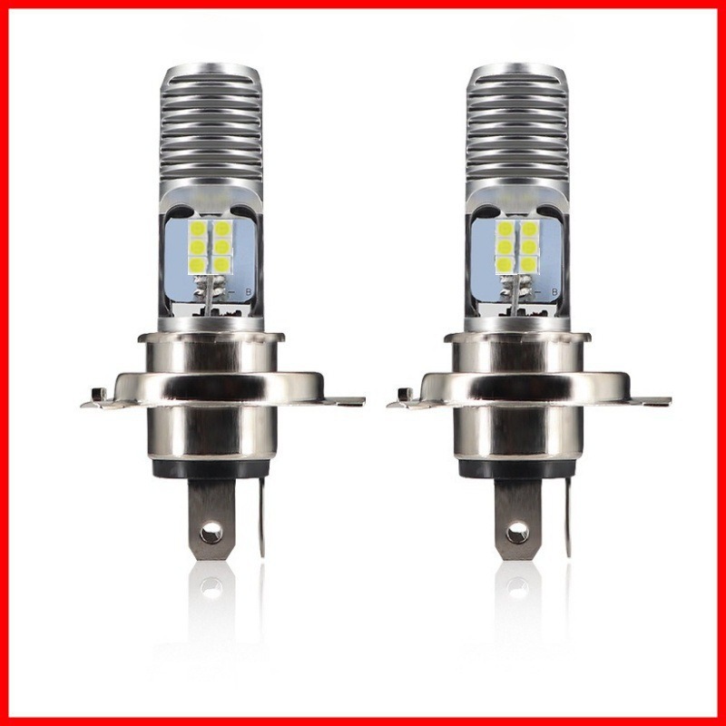 Cross-Border Motorcycle Led Car Lights Electric Vehicle Spotlights H6 Fishbone Super Bright Spotlight Front Bulb P15Dba20Dh4