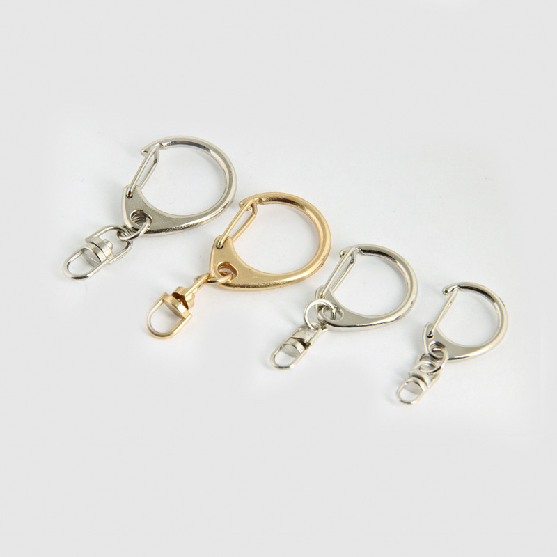 Factory direct supply C buckle metal D buckle with eight key chain key chain accessories multi-specification exquisite key ring