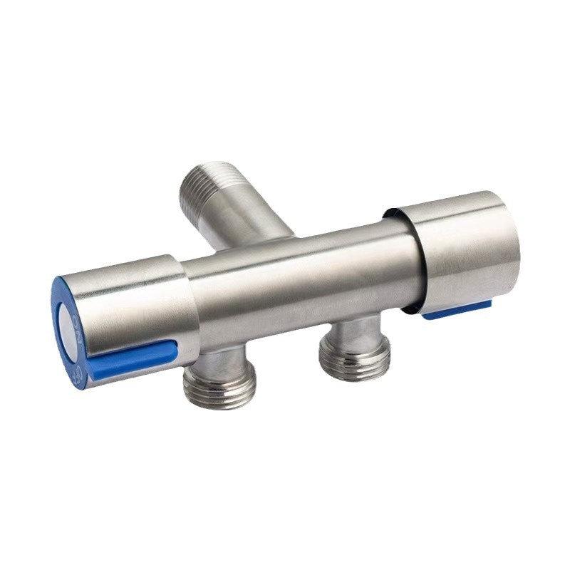 Cross-border manufacturers toilet spray gun suit partner flushing women shower nozzle one in two out three-way angle valve double control