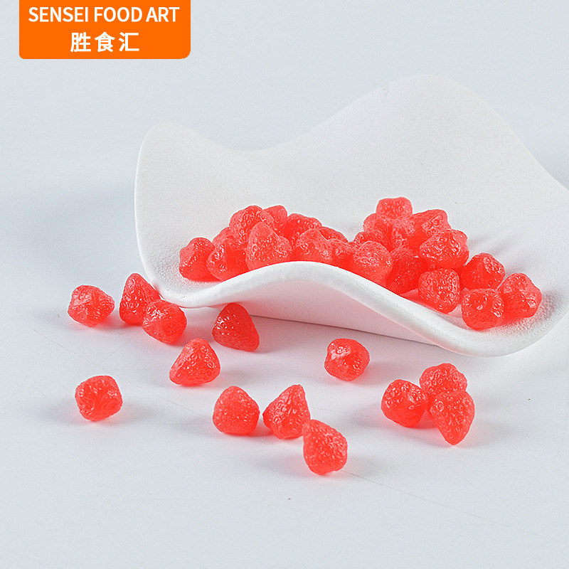 Симуляция мини клубники ПВХ симуляционная еда и игра Фрукты клубника DIY аксессуары для мобильного телефона миниатюрная еда и игровые материалы