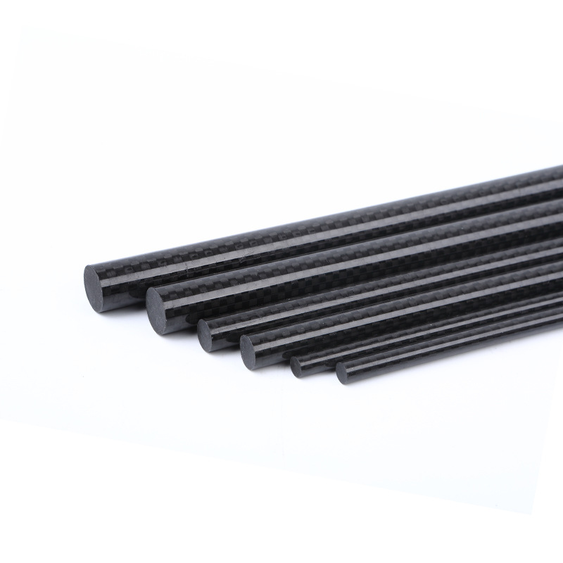 Customized 3K Solid Carbon Fiber Rod High Strength Lightweight Tent Pole Multi-Size Customized Epoxy Resin Carbon Rod