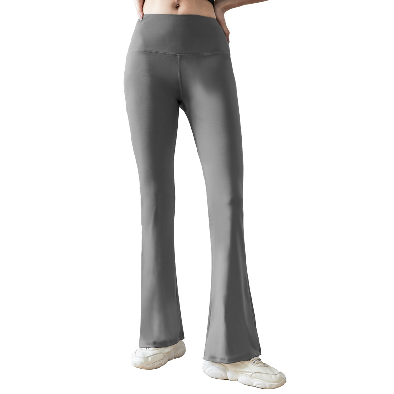 Women's Fitness Tight Hip-lifting Quick-drying Breathable High Waist Slimming Slim-fit Elegant Wide-leg Sports Yoga Flared Pants