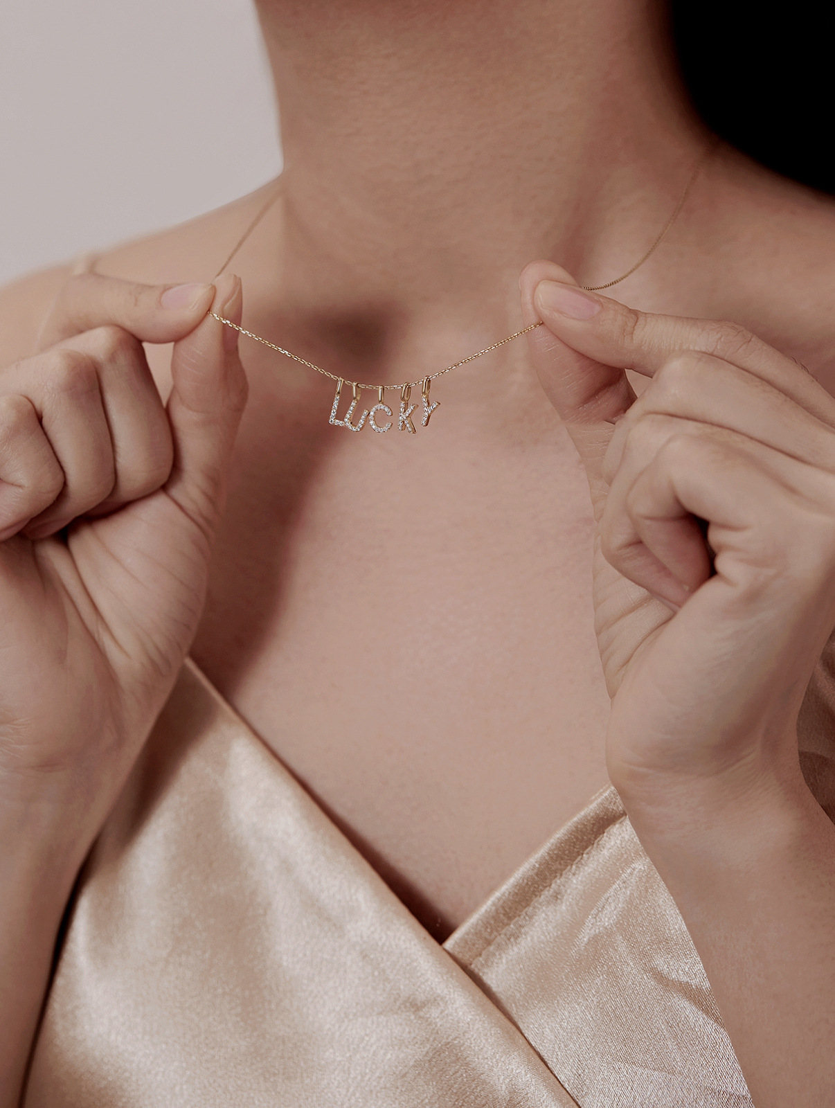 Your name ~ S925 sterling silver plated 14K gold 26 letters necklace pendant cute mini couple DIY matching