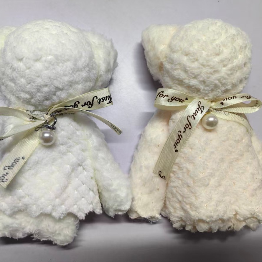 Customized Coral Velvet Bear Towel Souvenir Wedding Shop Wedding Small Gift Wholesale Opening Return Gift Towel Bear