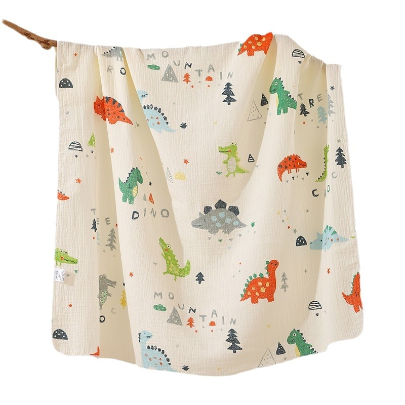 Baby Crepe Wrapping Towel Newborn Baby Cotton Large Size Wrapping Sweat-Absorbing Breathable Newborn Skin-Sticking Wrapping Towel