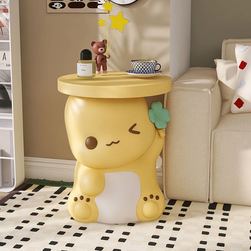Креативная прикроватная тумбочка в виде маленького молочного дракона, передвижной кофейный столик, супер милый мультяшный столик для дома