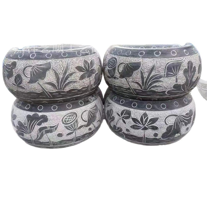 石雕青石柱顶石 底座石墩子 垫基石石墩柱皮圆墩空心石柱础柱墩石