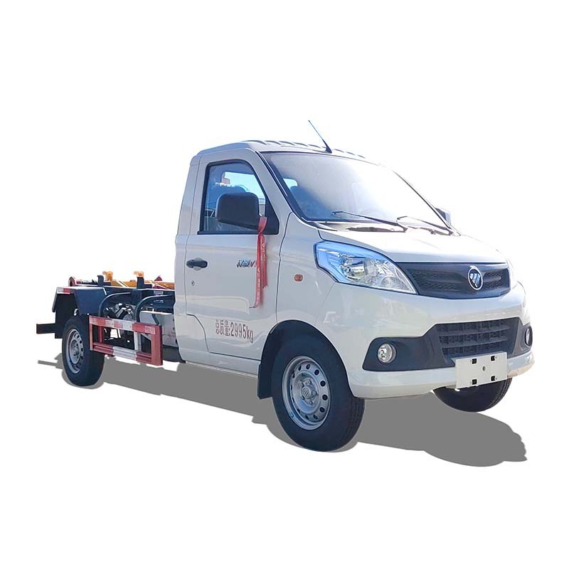 Fukuda Xiangling 3-Square Hook Arm Garbage Truck, Garbage Collection and Removal in Urban Scenic Spots and Community Areas, One Truck with Multiple Boxes