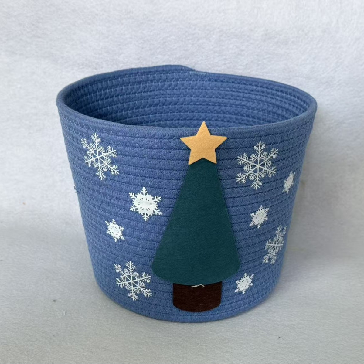 Cross-Border Cotton Rope Woven Dirty Clothes Basket Cotton Thread Dirty Clothes Basket Storage Basket Clothing Toy Storage Basket Sundries Household Cartoon