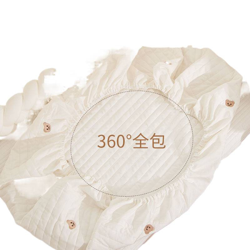Thickened Baby Fitted Sheet Quilted Quilted Baby Mattress Cover Children's Spliced ​​Mattress Cover Sheet Factory Supply Batch
