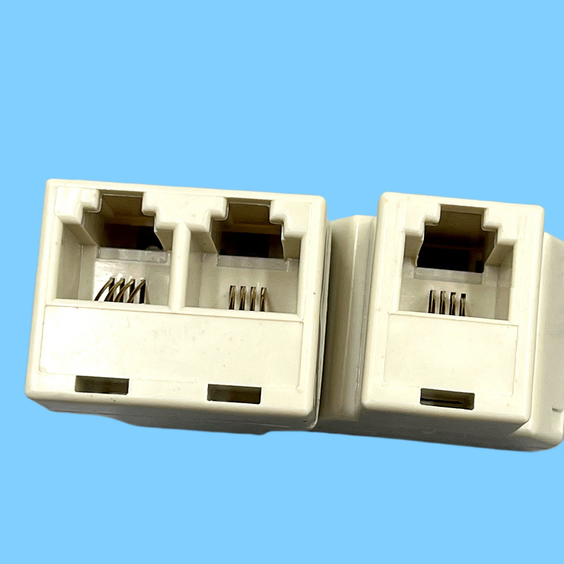Telephone Cable Three-Way Head 3-Way Telephone Cable 1-to-2 Adapter One-To-Two Conversion Head Junction Box