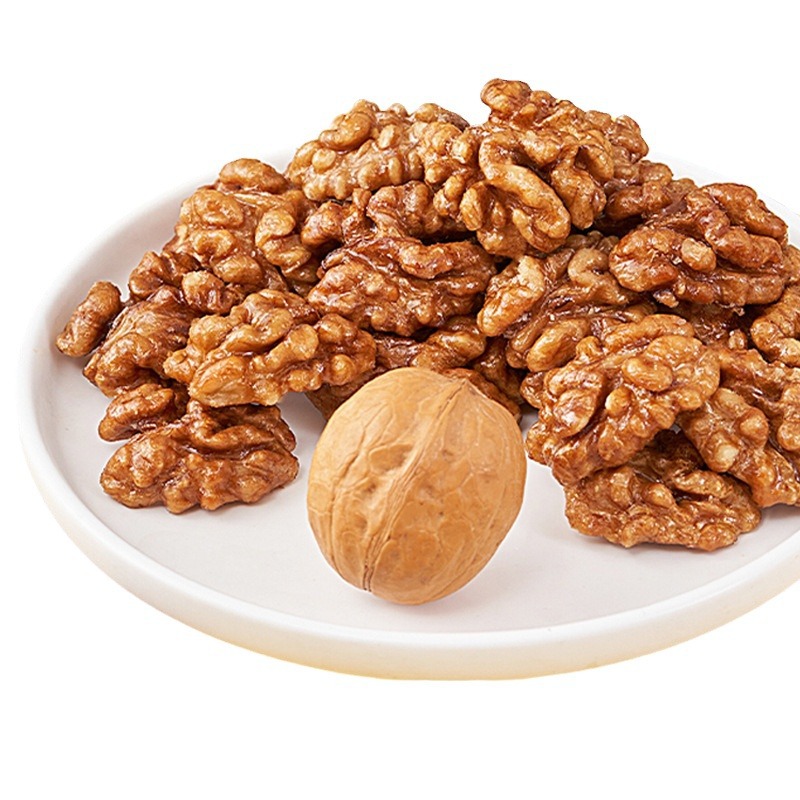 Amber Honey Cooked Walnut Kernels 500g Walnut Nut Kernels Drama Popular Snacks Xinjiang Amber Walnut Kernels
