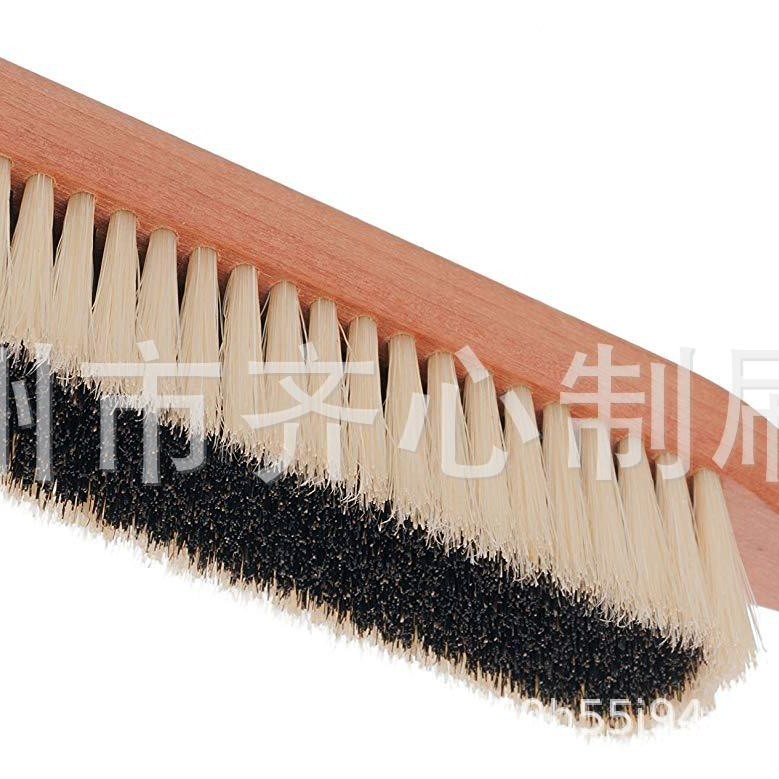 High-grade hanging clothes brush hotel supplies wooden handle dual-purpose coat brush anti-static dust removal suit brush