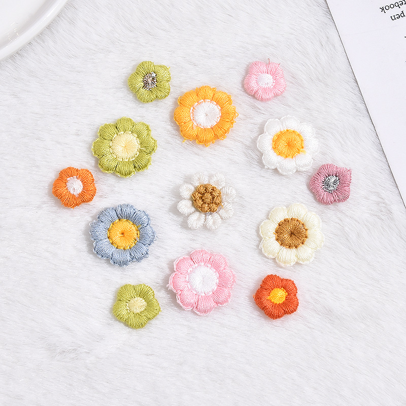 New wool sunflower clothing accessories flower patch accessories DIY knitted shoes hat hair accessories accessories