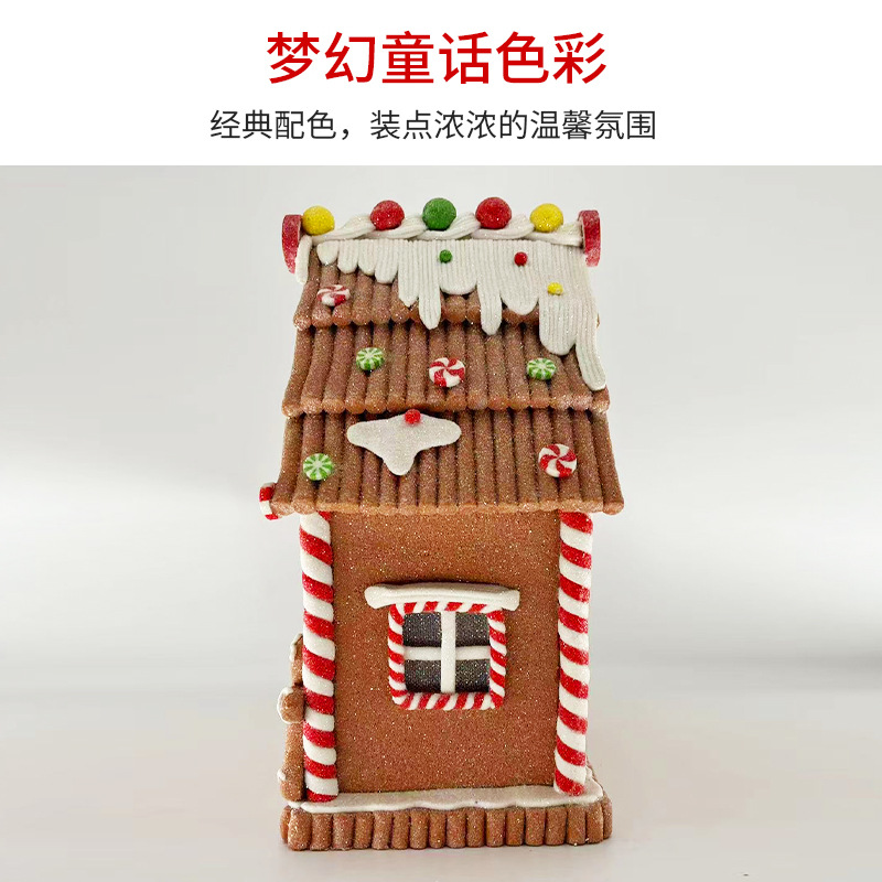 Factory wholesale soft pottery crafts decorations soft pottery house Christmas tree decoration tourism commemorative ornaments
