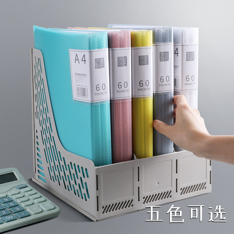 Factory A4 data book folder transparent insert test paper storage bag 100/60 file folder multi-function paper