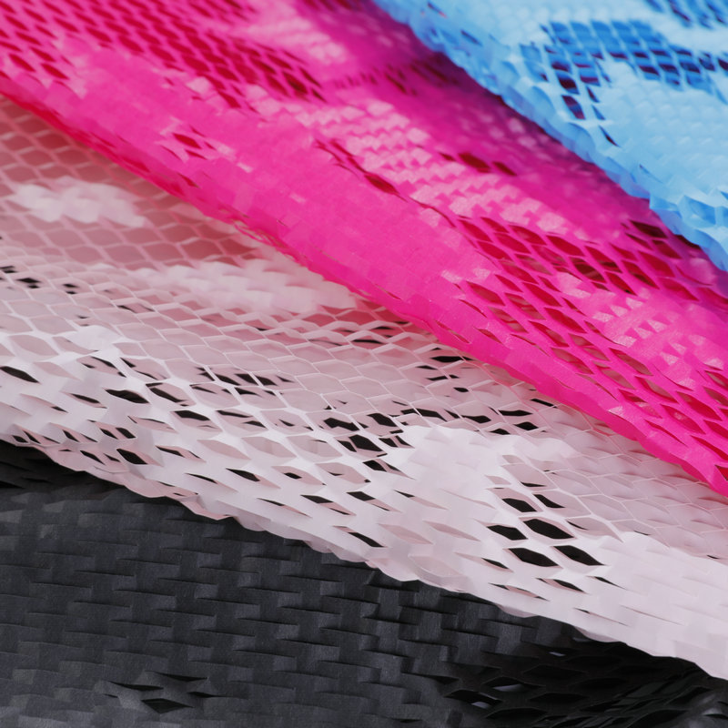 Flat Honeycomb Paper Flower Gift Kraft Paper Colorful Mesh Mesh Tear-Off Buffer Express Packaging Wrapping Paper