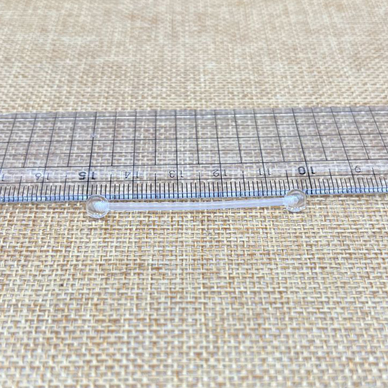 Cross-border transparent acrylic UV soft Rod ear bone nail puncture jewelry tongue nail lip nail invisible PE belly button nail replacement ball