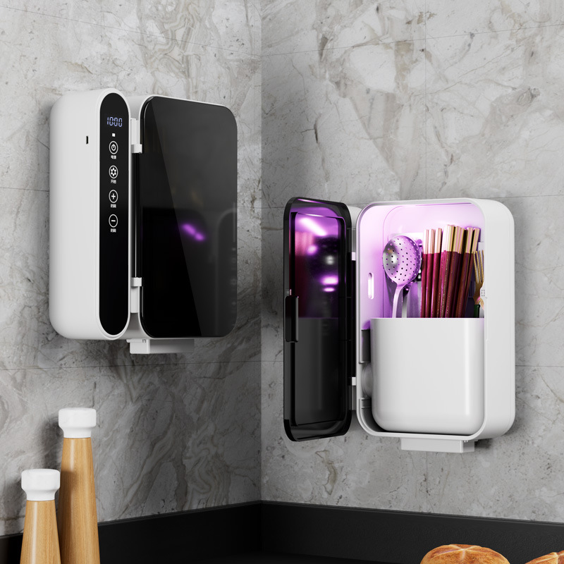 Настенная бытовая стерилизационная машина без пробивки контейнер для хранения посуды автоматическая интеллектуальная дезинфекция держатель для палочек для еды