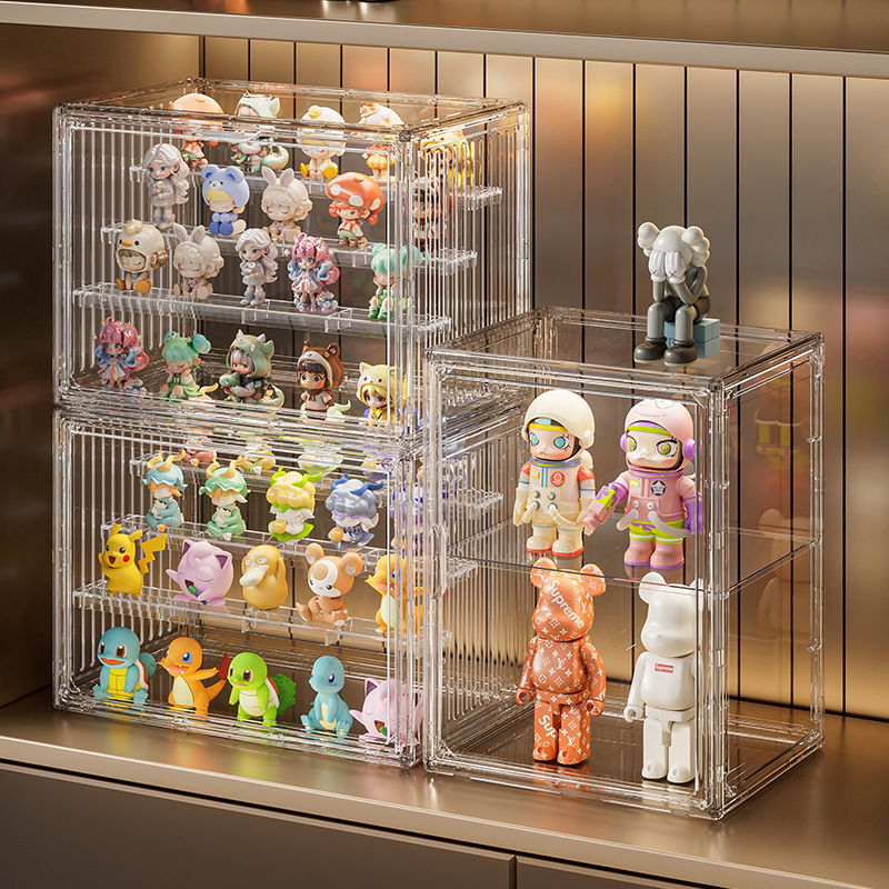 Стенд для хранения Бокс-сюрприз Прозрачный Магнитный Пылезащитный Бокс для фигурок Bubble Mart