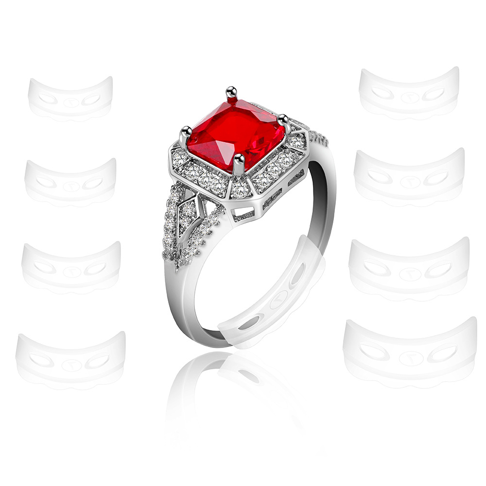 Ring Fine Ring Size Transparent Spring Rope Set Invisible Plastic Telephone Line Winding Thick Flat Small Regulator