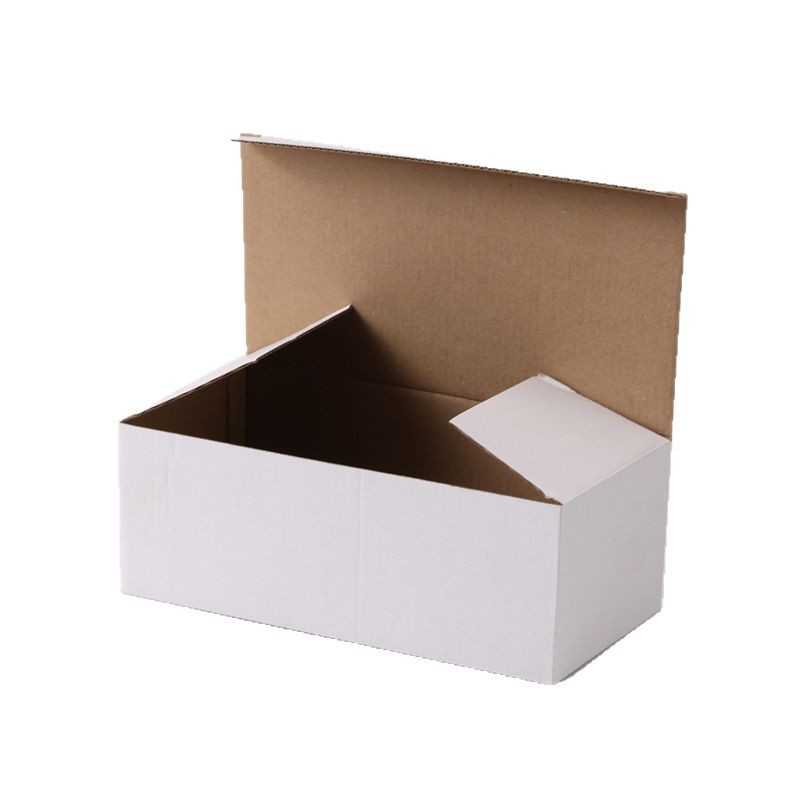 White Corrugated Paper Battery Medium Box Express Box Cylindrical Battery Carton Packaging Hardness Standard Anti-Collision