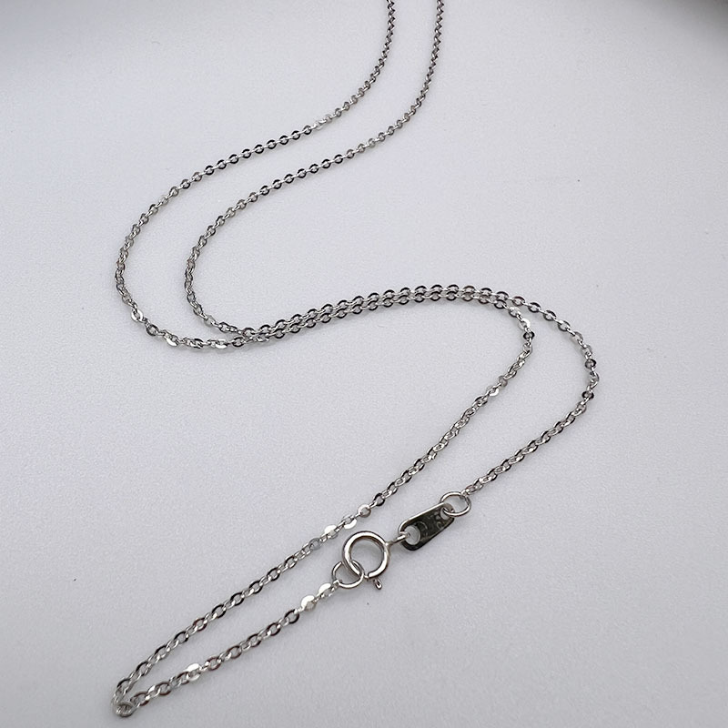 Pt950 Platinum Necklace White Golden Necklace Women's Platinum Clavicle Chain Platinum Sweater Chain Platinum 950 Plain Chain