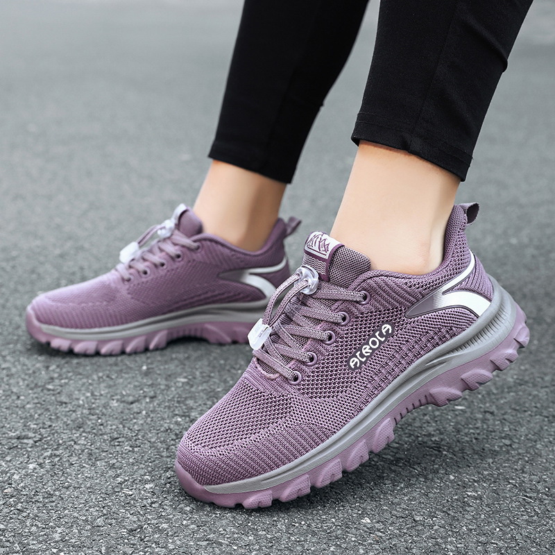 Old People's Shoes Women's Spring and Summer New Arrival Breathable Mesh sneaker Non-slip Comfortable Walking Shoes for Middle-aged and Elderly with Soft Sole