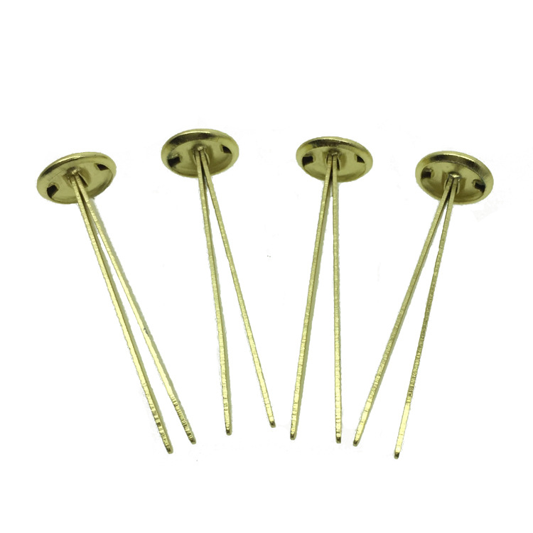 Multi-size thickened long two-legged nails for binding fabric samples with round head and split feet