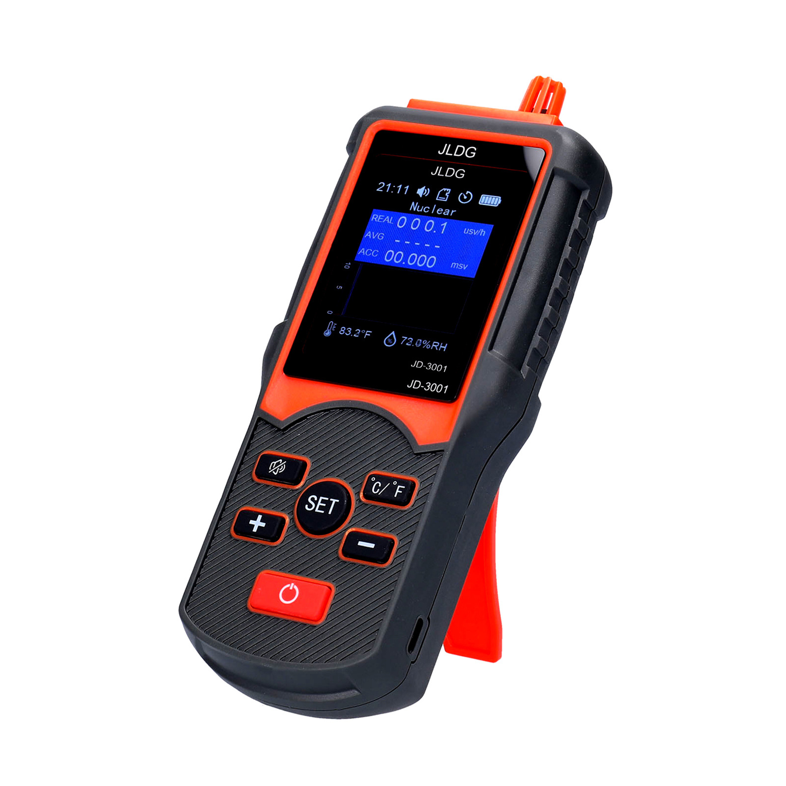 Portable Nuclear Radiation Detector Electromagnetic Radiation Tester Geiger Counter Rechargeable Digital Tester