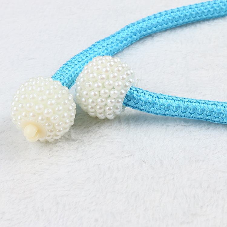 Factory wholesale running volume thick rope small Pearl Curtain buckle modern simple buckle-free curtain buckle curtain strap