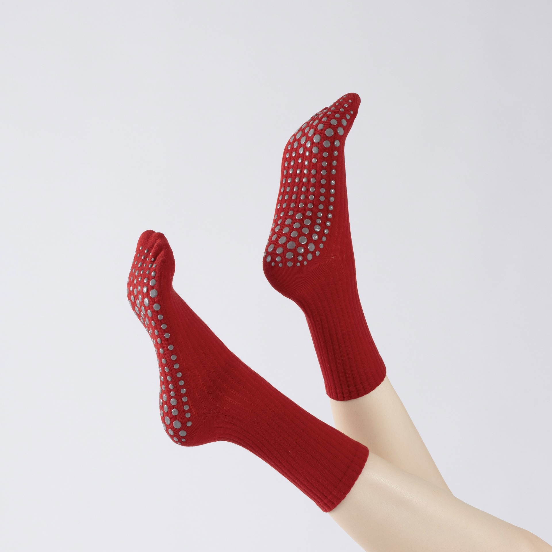 2024 осенние и зимние новинки, йога носки с давлением, нескользящие, не линяющие, новогодние красные удачные носки, универсальные для всех сезонов