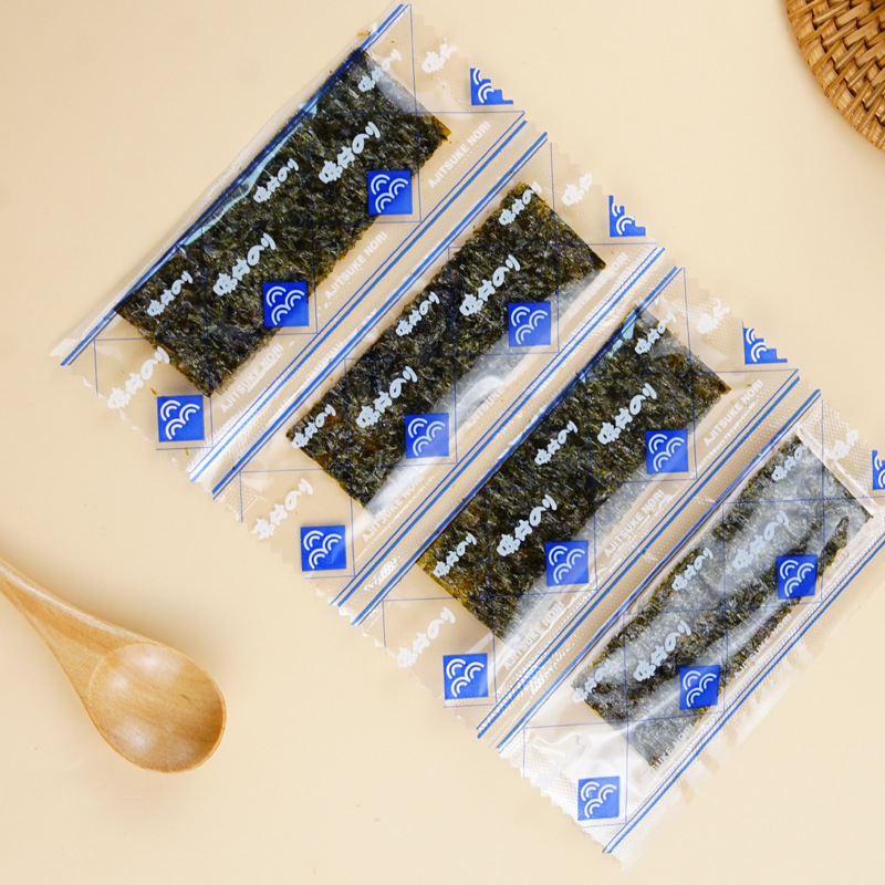 Children's instant flavor seaweed slices seasoning seaweed 2 pieces/bundle 6 bunches/strip independent packaging factory wholesale